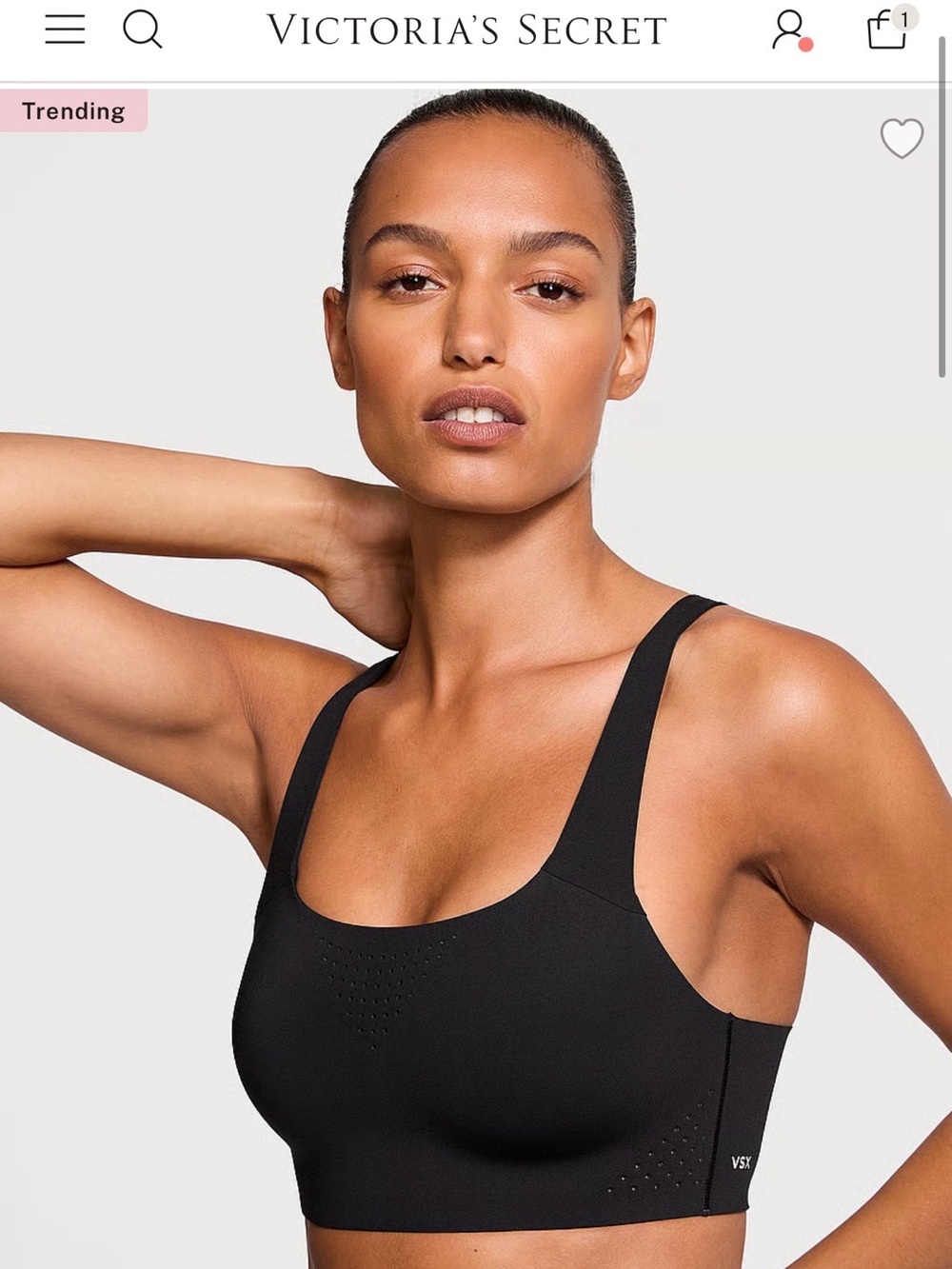 Victoria's Secret Black Seamless Full-Coverage Sports Bra